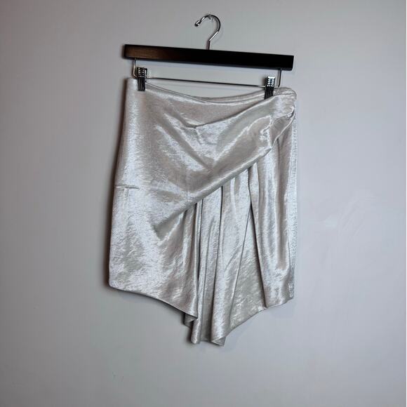 Karen Millen Draped Satin Mini Skirt - Size 4 - Picture 1 of 5
